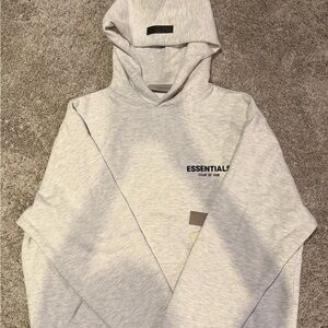 Essentials Light Gray Hoodie for Men
